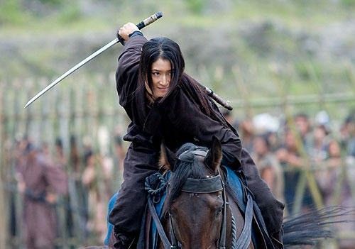Koyuki — film still, on horseback