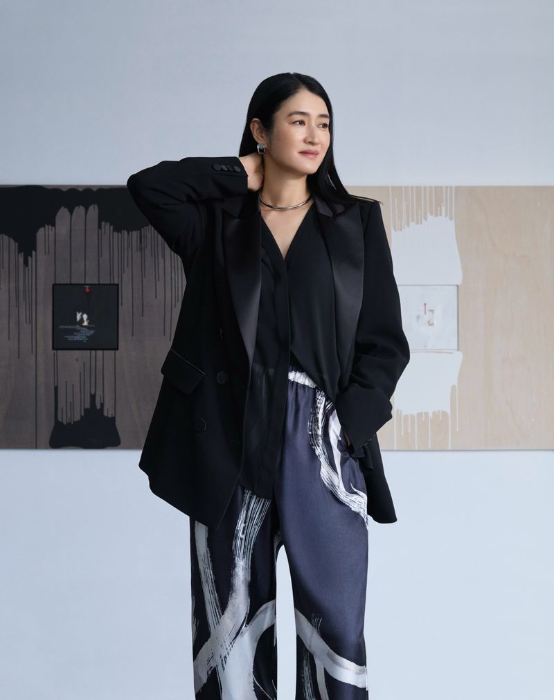 Koyuki — black blazer portrait